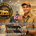 RBI Attendant Notification 2026