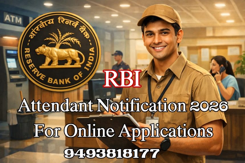 RBI Attendant Notification 2026